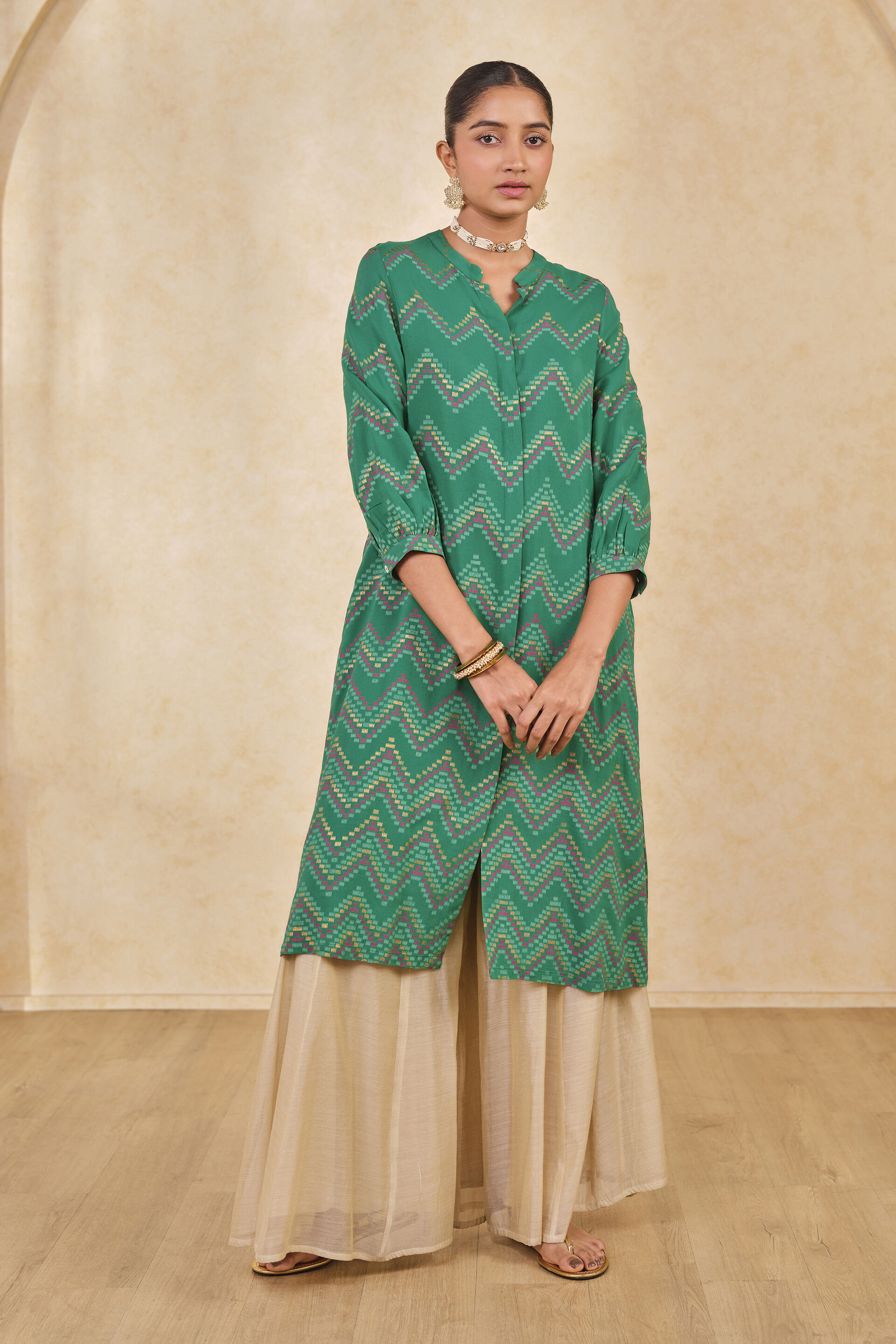 The Deewani Kurta, Green, image 2